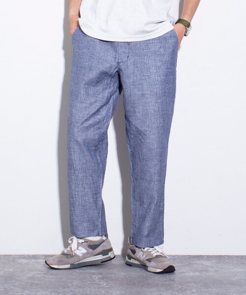 GLOSTER（グロスター）の「【GLOSTER/グロスター】先染めリネンワッシャーパンツ イージーパンツ（その他パンツ・メンズ・ホワイト系その他/ブルー系その他/ブルー系その他2・S/M/L）」の15枚目の写真