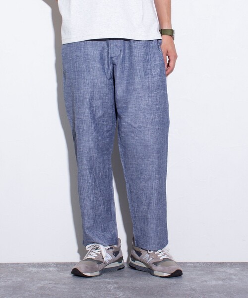 GLOSTER（グロスター）の「【GLOSTER/グロスター】先染めリネンワッシャーパンツ イージーパンツ（その他パンツ・メンズ・ホワイト系その他/ブルー系その他/ブルー系その他2・S/M/L）」の8枚目の写真