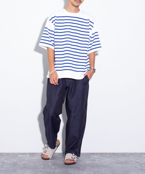 GLOSTER（グロスター）の「【GLOSTER/グロスター】先染めリネンワッシャーパンツ イージーパンツ（その他パンツ・メンズ・ホワイト系その他/ブルー系その他/ブルー系その他2・S/M/L）」の9枚目の写真
