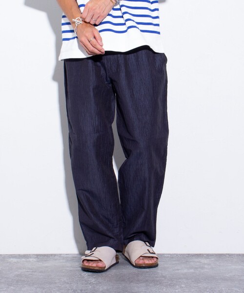 GLOSTER（グロスター）の「【GLOSTER/グロスター】先染めリネンワッシャーパンツ イージーパンツ（その他パンツ・メンズ・ホワイト系その他/ブルー系その他/ブルー系その他2・S/M/L）」の17枚目の写真