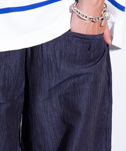 GLOSTER（グロスター）の「【GLOSTER/グロスター】先染めリネンワッシャーパンツ イージーパンツ（その他パンツ・メンズ・ホワイト系その他/ブルー系その他/ブルー系その他2・S/M/L）」の10枚目の写真