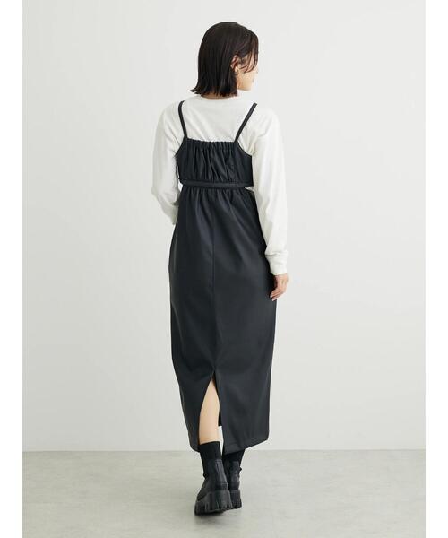 KBF（ケイビーエフ）の「KBF 2WAY合成皮革ジャンスカ（ジャンパースカート・レディース・その他6/ブラック・FREE）」の18枚目の写真