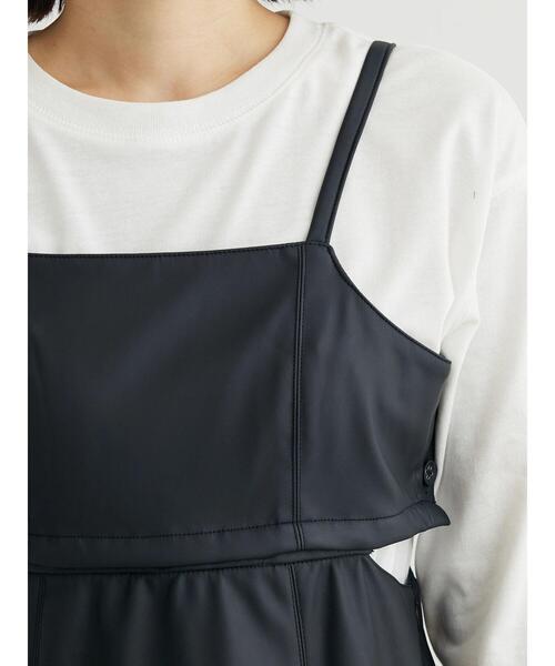 KBF（ケイビーエフ）の「KBF 2WAY合成皮革ジャンスカ（ジャンパースカート・レディース・その他6/ブラック・FREE）」の19枚目の写真