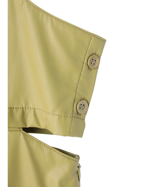 KBF（ケイビーエフ）の「KBF 2WAY合成皮革ジャンスカ（ジャンパースカート・レディース・その他6/ブラック・FREE）」の10枚目の写真