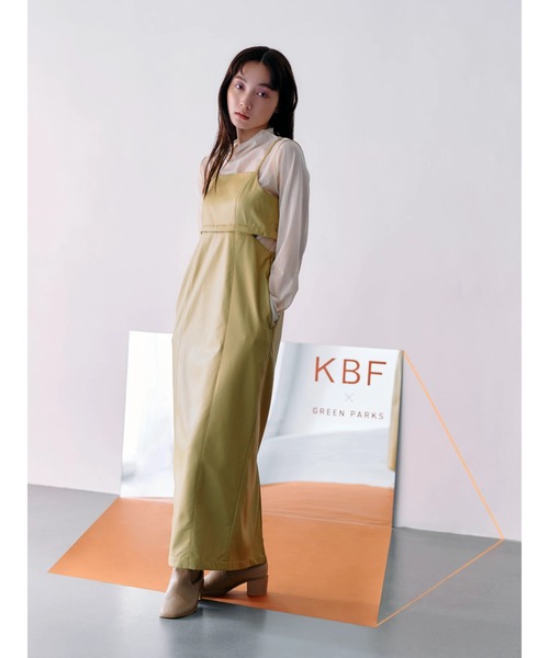 KBF（ケイビーエフ）の「KBF 2WAY合成皮革ジャンスカ（ジャンパースカート・レディース・その他6/ブラック・FREE）」の3枚目の写真