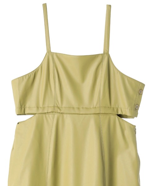 KBF（ケイビーエフ）の「KBF 2WAY合成皮革ジャンスカ（ジャンパースカート・レディース・その他6/ブラック・FREE）」の7枚目の写真