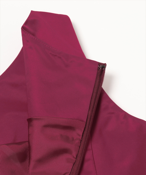 GRACE CONTINENTAL ドレープ タック ワンピース ピンク 膝下 trim_ofgrc_item7c42e548f62211e