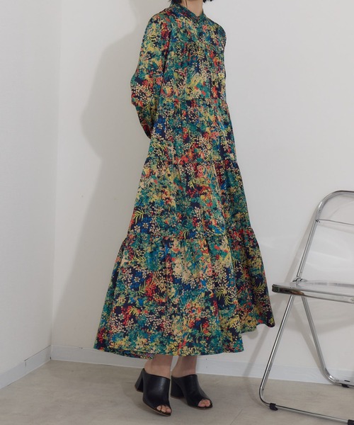 Paradise Picnic（パラダイスピクニック）の「長袖ティアードワンピース（ワンピース・レディース・ブラウン/アイボリー/グレー/ブラック/レッド/ブラック系その他2/その他1・FREE）」の7枚目の写真