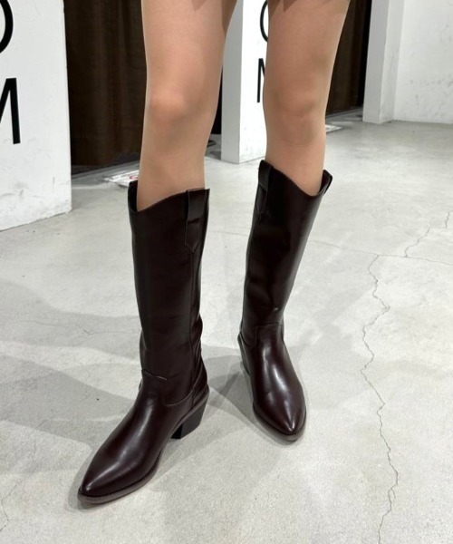 3.3 Field Trip （3.3フィールドトリップ）の「3.3 Field Trip／ロングウエスタンブーツ（ブーツ・レディース・ブラウン/ブラック・LARGE/SMALL/MEDIUM）」の5枚目の写真