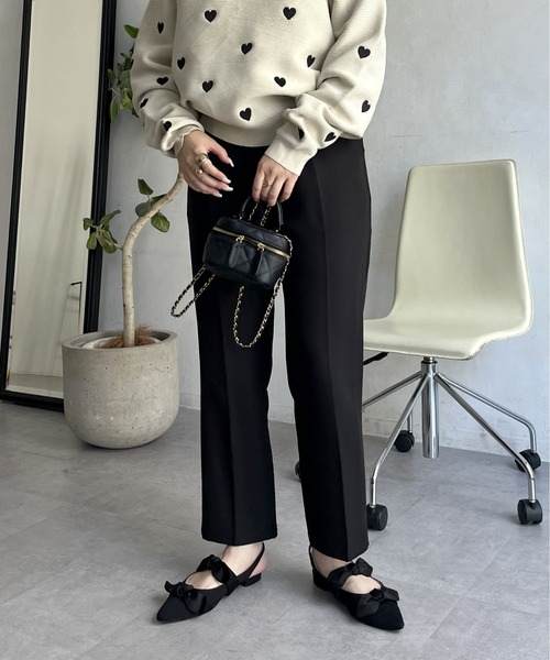 prose verse(プロズヴェール)の「ハート刺繍ニット(ニット/セーター・レディース・ブラック/ベージュ・フリ-)」の18枚目の写真