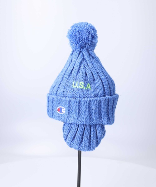 Champion(チャンピオン)の「【Champion】ニット耳付きボンボンワッチ(ニットキャップ/ビーニー・キッズ・ホワイト/ブルー・フリー)」の13枚目の写真