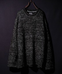 NUMBER (N)INE | SHORT FEATHER KNIT PULLOVER / ショートフェザー ミックスニット クルーネック プルオーバー(ニット/セーター)