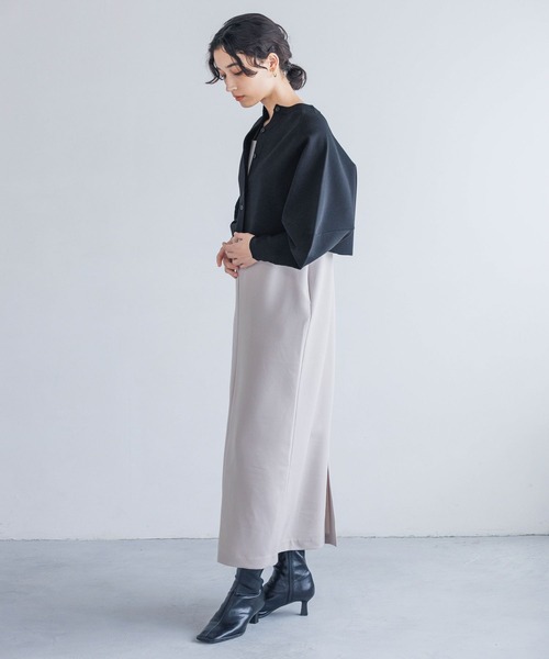 A part by（アパートバイ）の「ニット＊キャミワンピース（ワンピース・レディース・アイボリー/グリーン/ブラック・FREE）」の6枚目の写真