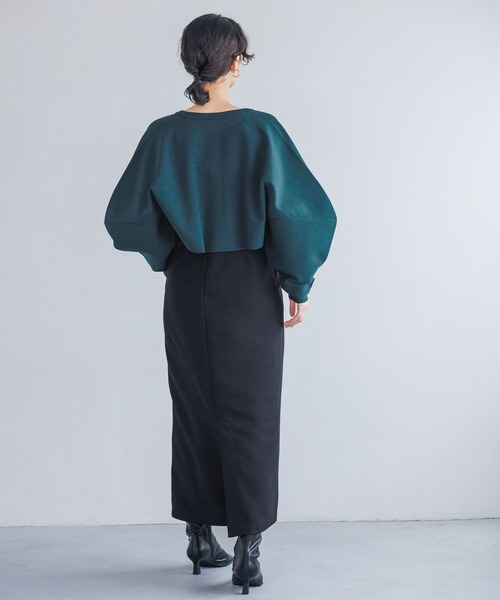 A part by（アパートバイ）の「ニット＊キャミワンピース（ワンピース・レディース・アイボリー/グリーン/ブラック・FREE）」の9枚目の写真