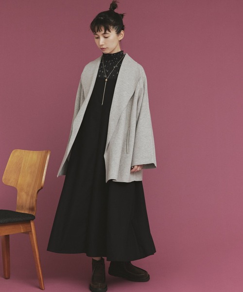 studio CLIP（スタディオクリップ）の「【kazumiさんコラボ】モカシンショートブーツ（ブーツ・レディース・グレー/ブラック/ダークブラウン・MEDIUM/LARGE）」の10枚目の写真