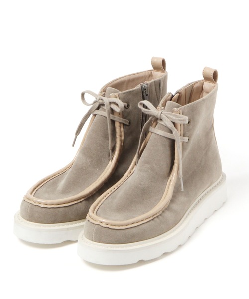 studio CLIP（スタディオクリップ）の「【kazumiさんコラボ】モカシンショートブーツ（ブーツ・レディース・グレー/ブラック/ダークブラウン・MEDIUM/LARGE）」の14枚目の写真