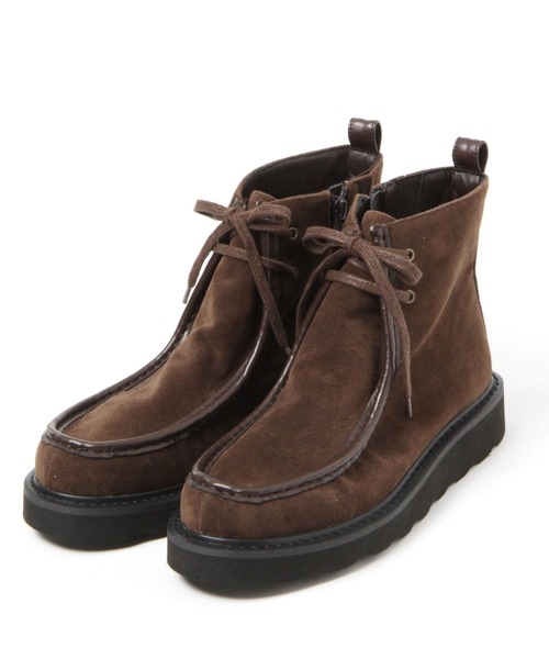 studio CLIP（スタディオクリップ）の「【kazumiさんコラボ】モカシンショートブーツ（ブーツ・レディース・グレー/ブラック/ダークブラウン・MEDIUM/LARGE）」の15枚目の写真
