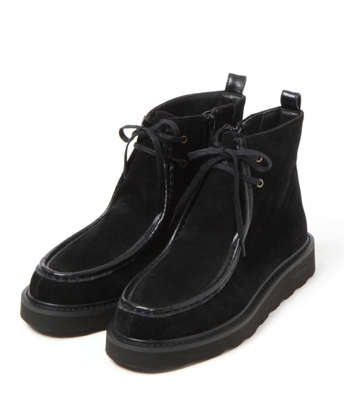 studio CLIP（スタディオクリップ）の「【kazumiさんコラボ】モカシンショートブーツ（ブーツ・レディース・グレー/ブラック/ダークブラウン・MEDIUM/LARGE）」の16枚目の写真