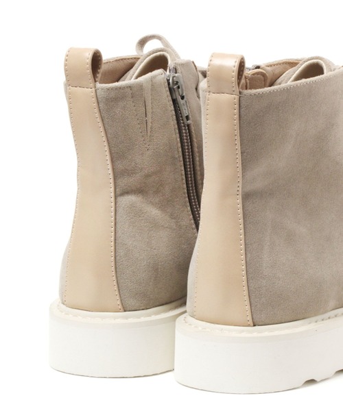 studio CLIP（スタディオクリップ）の「【kazumiさんコラボ】モカシンショートブーツ（ブーツ・レディース・グレー/ブラック/ダークブラウン・MEDIUM/LARGE）」の4枚目の写真