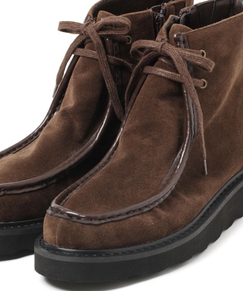 studio CLIP（スタディオクリップ）の「【kazumiさんコラボ】モカシンショートブーツ（ブーツ・レディース・グレー/ブラック/ダークブラウン・MEDIUM/LARGE）」の5枚目の写真