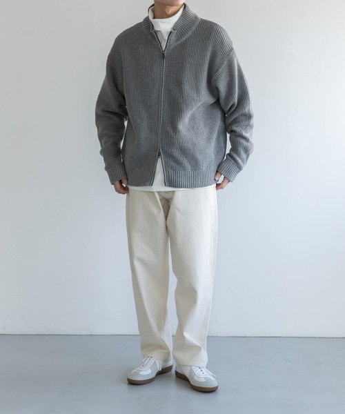 FORK&SPOON（フォークアンドスプーン）の「FORK&SPOON　ドライバーズニットカーディガン（カーディガン/ボレロ・メンズ・ライトグレー/ネイビー/チャコールグレー・4/5）」の9枚目の写真