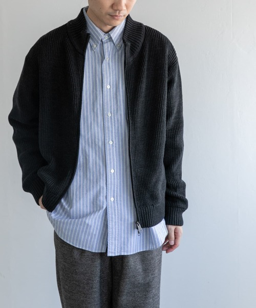 FORK&SPOON（フォークアンドスプーン）の「FORK&SPOON　ドライバーズニットカーディガン（カーディガン/ボレロ・メンズ・ライトグレー/ネイビー/チャコールグレー・4/5）」の15枚目の写真