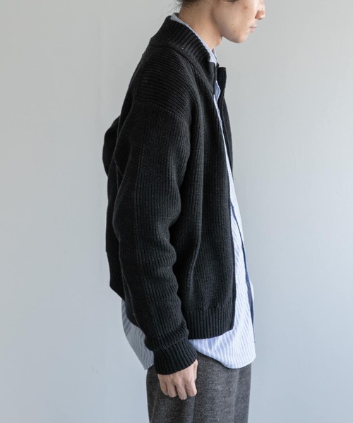 FORK&SPOON（フォークアンドスプーン）の「FORK&SPOON　ドライバーズニットカーディガン（カーディガン/ボレロ・メンズ・ライトグレー/ネイビー/チャコールグレー・4/5）」の18枚目の写真