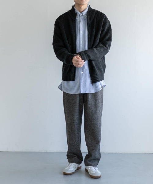 FORK&SPOON（フォークアンドスプーン）の「FORK&SPOON　ドライバーズニットカーディガン（カーディガン/ボレロ・メンズ・ライトグレー/ネイビー/チャコールグレー・4/5）」の19枚目の写真