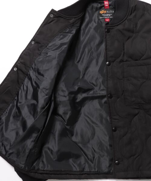 Alpha Industries（アルファインダストリーズ）の「【ALPHA】キルティングジャケット（ミリタリージャケット・メンズ・ブラック/オリーブ・L/XL/M）」の4枚目の写真