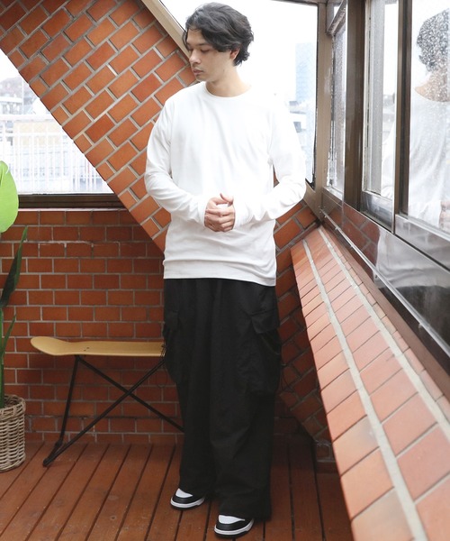 ８(eight)（エイト）の「スムースクルーロンＴ（Tシャツ/カットソー・メンズ・ホワイト/グリーン/ブラック/杢グレー/グレー系その他/ネイビー・X-LARGE/MEDIUM/LARGE）」の11枚目の写真
