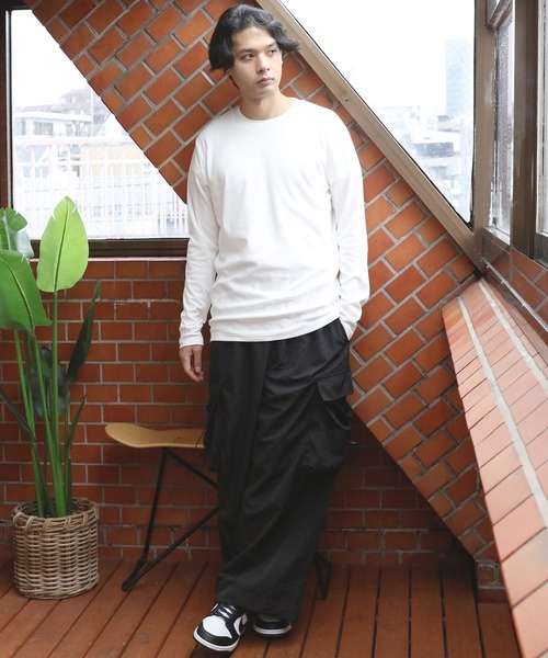 ８(eight)（エイト）の「スムースクルーロンＴ（Tシャツ/カットソー・メンズ・ホワイト/グリーン/ブラック/杢グレー/グレー系その他/ネイビー・X-LARGE/MEDIUM/LARGE）」の13枚目の写真