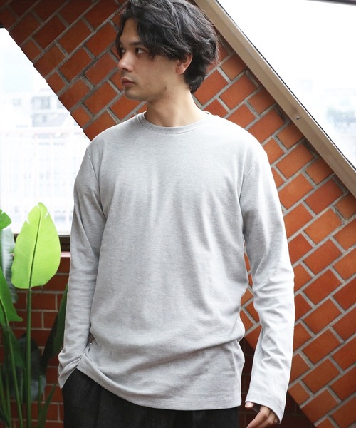 ８(eight)（エイト）の「スムースクルーロンＴ（Tシャツ/カットソー・メンズ・ホワイト/グリーン/ブラック/杢グレー/グレー系その他/ネイビー・X-LARGE/MEDIUM/LARGE）」の14枚目の写真