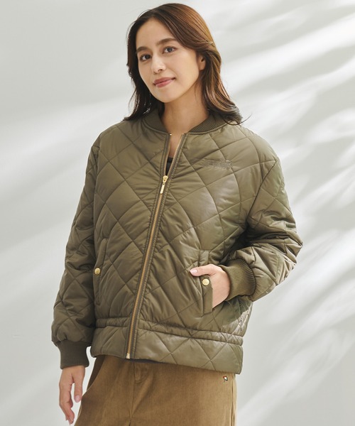 Arnold Palmer(アーノルドパーマー)の「キルティング ギャザーヘム ミリタリージャケット(ミリタリージャケット・レディース・アイボリー/ブラック/カーキ・M/S/L)」の14枚目の写真