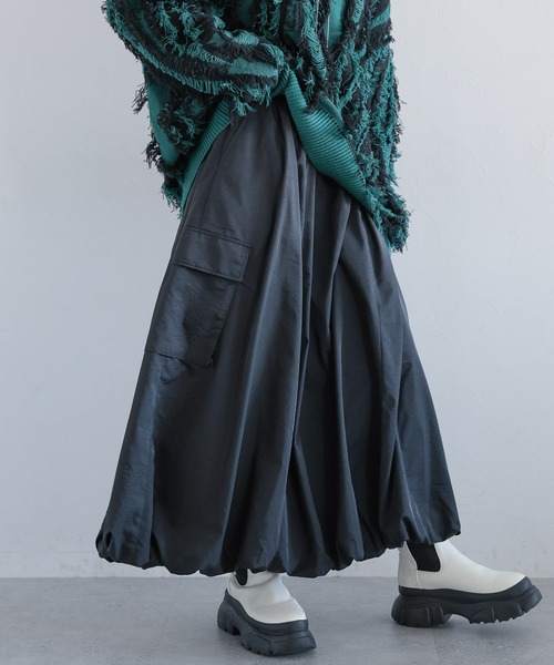 PAGEBOY（ページボーイ）の「バルーンカーゴスカート（スカート・レディース・オフホワイト/ブラック・FREE）」の12枚目の写真