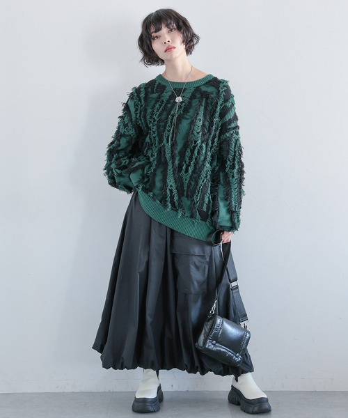 PAGEBOY（ページボーイ）の「バルーンカーゴスカート（スカート・レディース・オフホワイト/ブラック・FREE）」の14枚目の写真