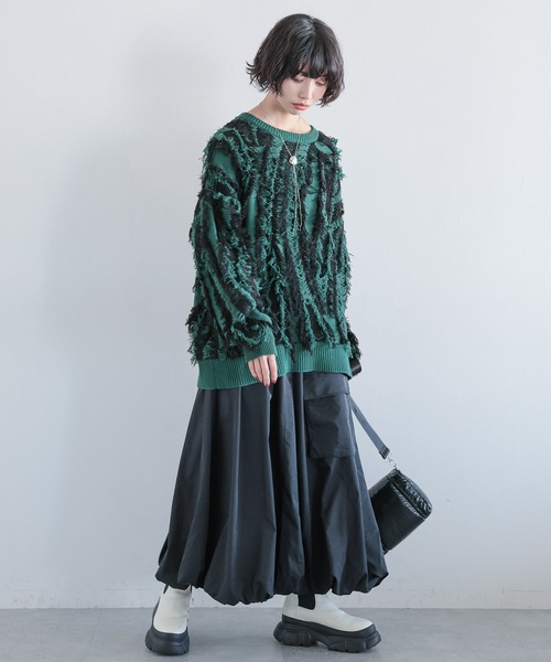 PAGEBOY（ページボーイ）の「バルーンカーゴスカート（スカート・レディース・オフホワイト/ブラック・FREE）」の15枚目の写真