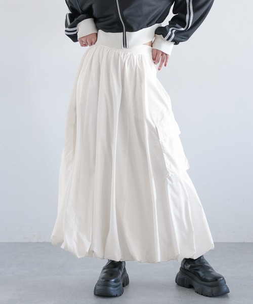 PAGEBOY（ページボーイ）の「バルーンカーゴスカート（スカート・レディース・オフホワイト/ブラック・FREE）」の18枚目の写真