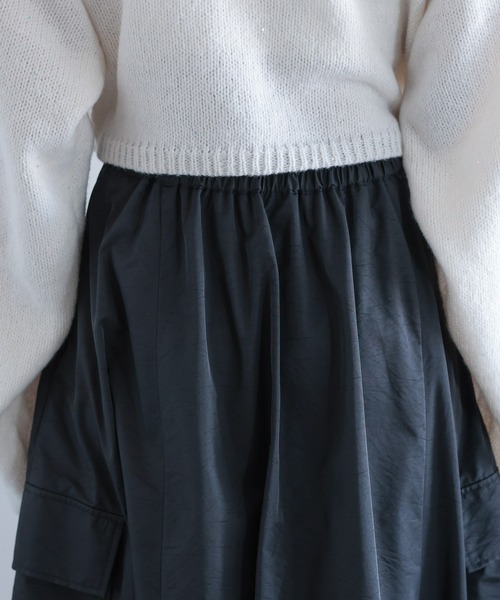 PAGEBOY（ページボーイ）の「バルーンカーゴスカート（スカート・レディース・オフホワイト/ブラック・FREE）」の5枚目の写真