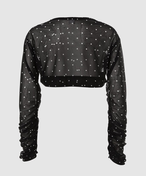 TARO HORIUCHI(タロウ ホリウチ)の「Cropped Print Top(その他トップス・レディース・ブラック・0/1)」の4枚目の写真
