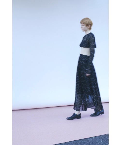 TARO HORIUCHI(タロウ ホリウチ)の「Cropped Print Top(その他トップス・レディース・ブラック・0/1)」の3枚目の写真