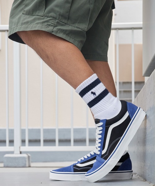 VANS(バンズ)の「VANS/ヴァンズ OLD SKOOL スニーカー 秋 秋服 2026年秋冬(スニーカー・メンズ・ライトピンク/ブラック×ホワイト/ブラック×ブラック/ブラック×ブルー・7/9/5/6/9h/8h/10/5h/7h/6h/8/10h)」の1枚目の写真