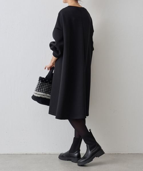 ビアズリー　袖パフダンボールワンピース　グレー 袖パフダンボールワンピース（ワンピース）｜BEARDSLEY