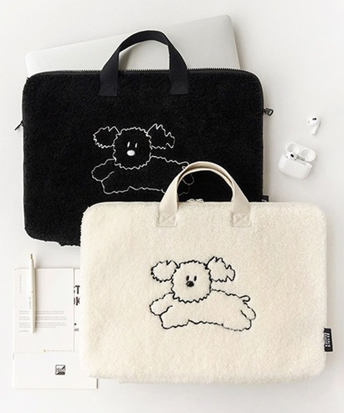 Brunch Brother(ブランチブラザー)の「【15inch】Romane corp./Iaptopポーチ/ロマネ/ブランチブラザー/パソコンipadケース/韓国雑貨/2991352(PC・タブレットケース・レディース・ブラック/アイボリー・0)」の3枚目の写真