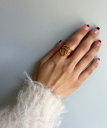 【WEB限定】メタルクロスラインリング