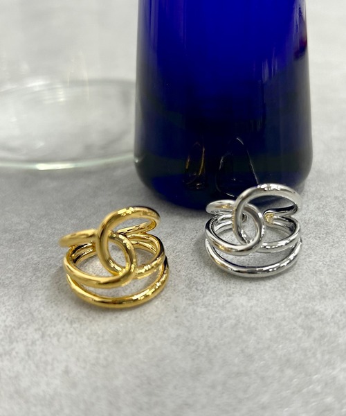 SHENERY（シーナリー）の「【WEB限定】メタルクロスラインリング（リング・レディース・ゴールド/シルバー・FREE）」の3枚目の写真