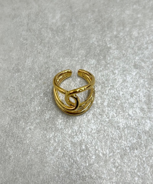SHENERY（シーナリー）の「【WEB限定】メタルクロスラインリング（リング・レディース・ゴールド/シルバー・FREE）」の5枚目の写真