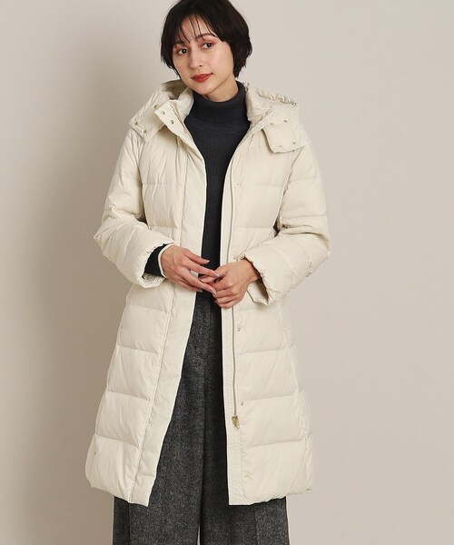 ALLIED FEATHER+DOWN（アライドフェザーダウン）の「◆ALLIED FEATHER DOWN （アライドフェザーダウン） 2WAYロングコート（S～L）（ダウンジャケット/コート・レディース・アイボリー/ブラック/キャメル・01/02/03）」の6枚目の写真