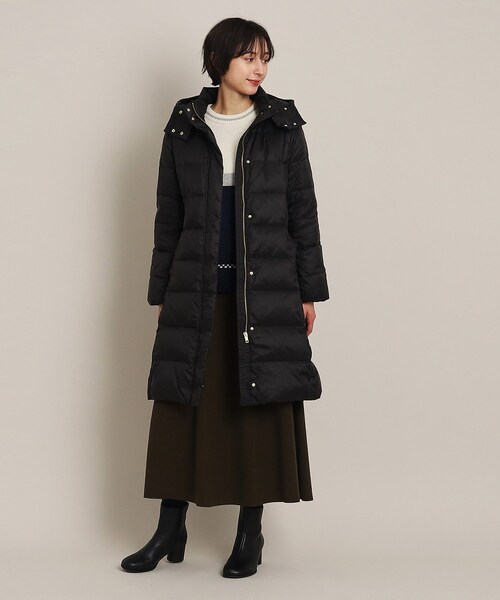 ALLIED FEATHER+DOWN（アライドフェザーダウン）の「◆ALLIED FEATHER DOWN （アライドフェザーダウン） 2WAYロングコート（S～L）（ダウンジャケット/コート・レディース・アイボリー/ブラック/キャメル・01/02/03）」の7枚目の写真