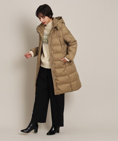 ALLIED FEATHER+DOWN（アライドフェザーダウン）の「◆ALLIED FEATHER DOWN （アライドフェザーダウン） 2WAYロングコート（S～L）（ダウンジャケット/コート・レディース・アイボリー/ブラック/キャメル・01/02/03）」の11枚目の写真