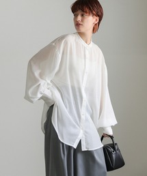 select MOCA | ストライプシアーボリュームスリーブシャツ(シャツ/ブラウス)